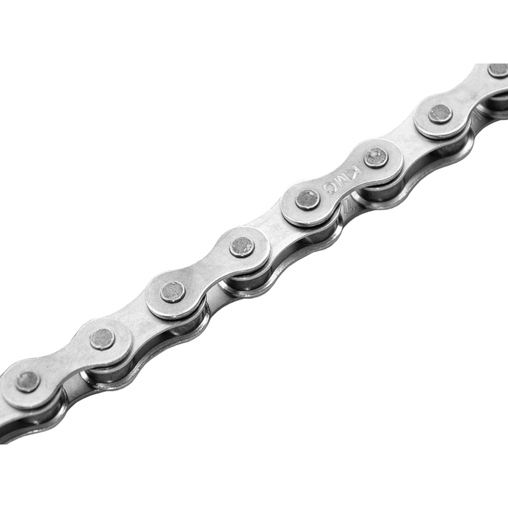 cadena de bicicleta kmc z-510 para bmx, infantil y ciudad, 110 eslabones, color plata