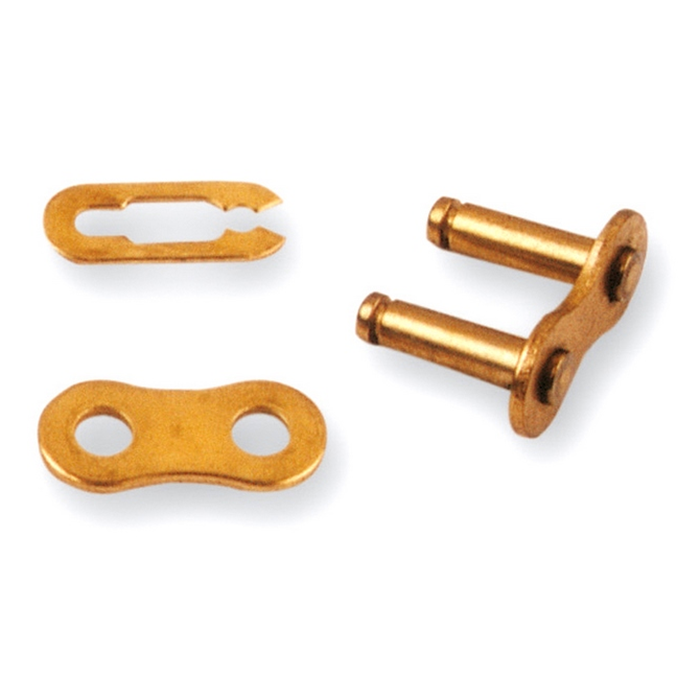 enganche cadena link eslabon union dorado  428