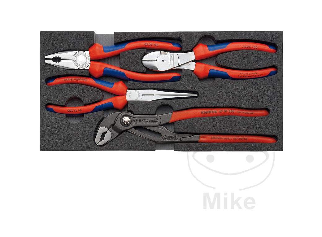 kit 4 herramientas con inserto para carro de herramientas