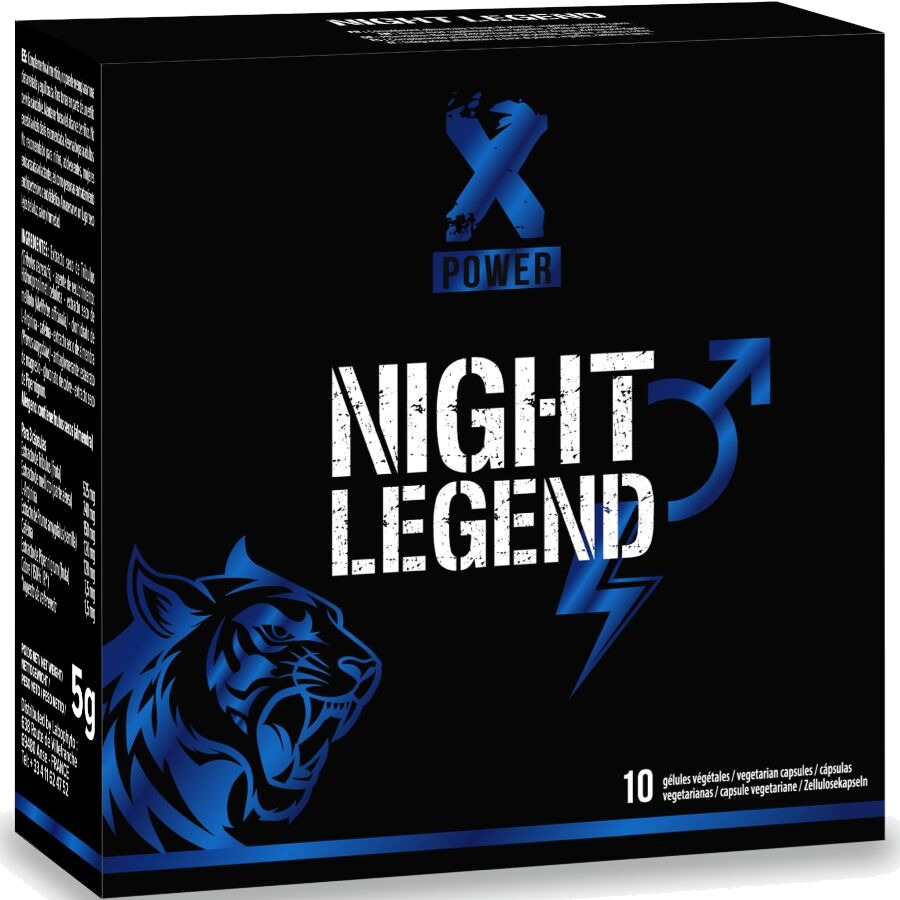 complemento alimenticio estimulante de acción rápida para la erección xpower-night legend 10 caps