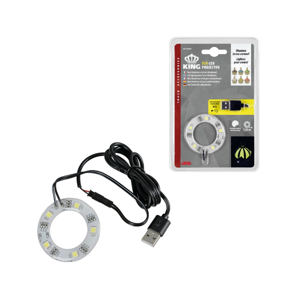 base luminosa usb para ambientador king
