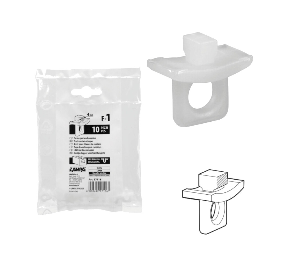 tope de cortina para camión tipo u 4 mm 10u
