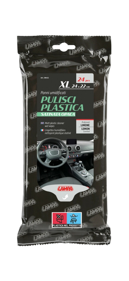 toallitas para limpiar salpicaderos con efecto satinado 24*22cm (24 unidades)