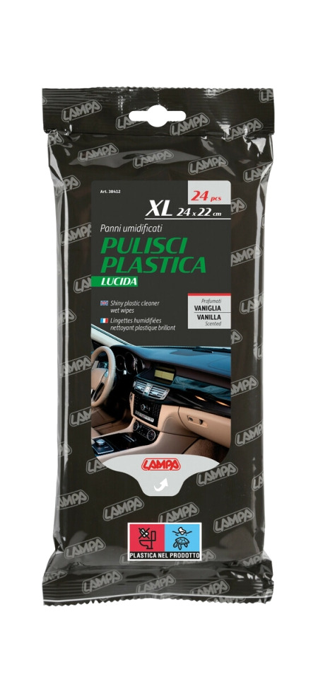 toallitas para limpiar salpicaderos con efecto brillante 24*22cm (24 unidades)