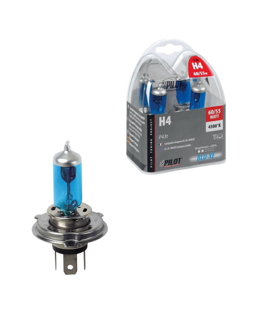 lámpara h4 blue-xe con homologación e 12v 60/55w p43t (blister 2 unidades)