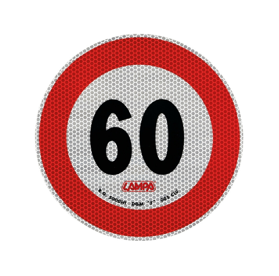 adhesivo de límite de velocidad 60km/h