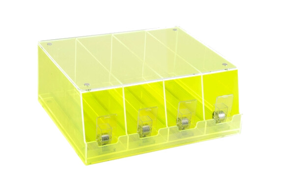 expositor de mostrador con compartimentos linea essential 4 departamentos