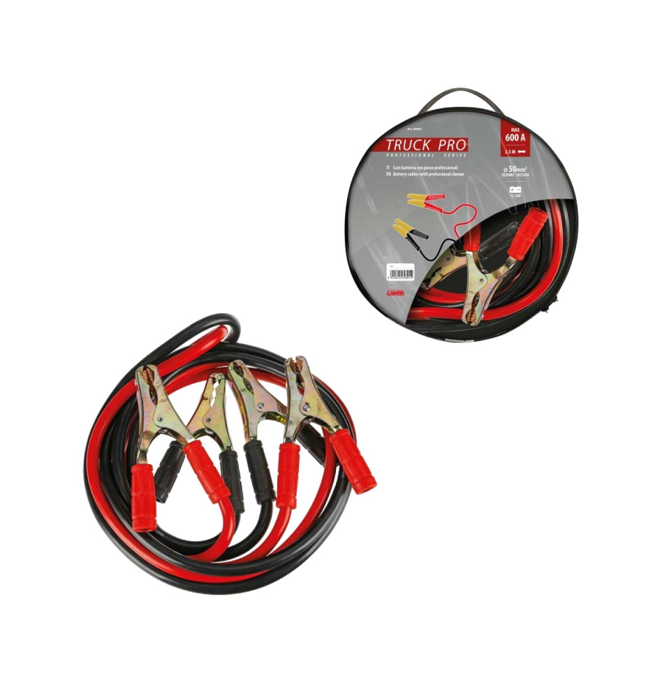 cables para arranque de vehículo 12/24v 600a 350cm ø 50 mm2