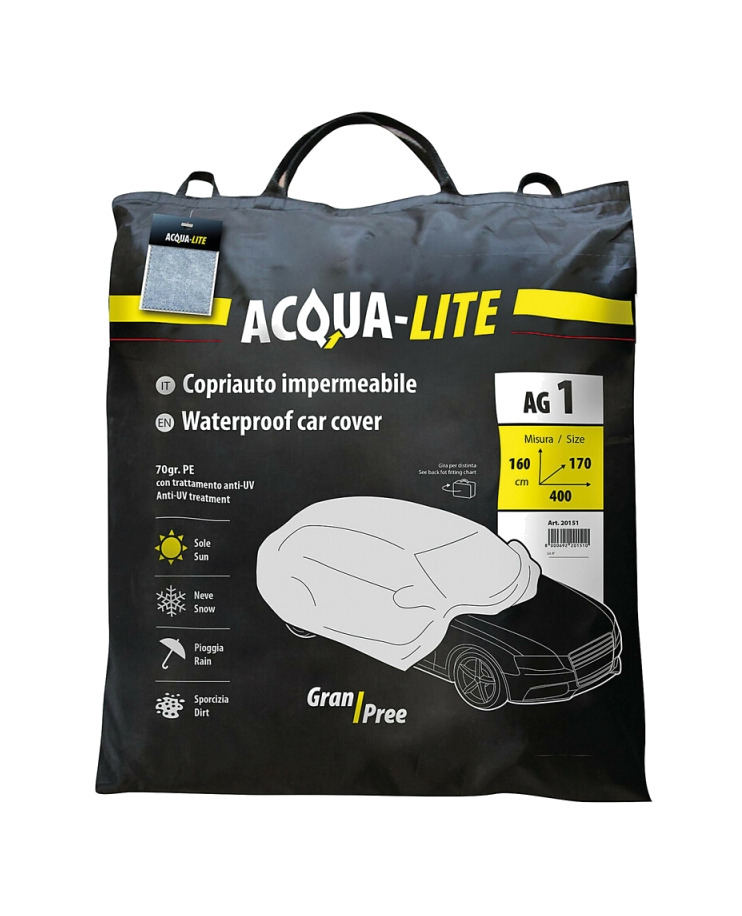 funda impermeable para coche de polietileno acqua-lite 440x190x180 mm