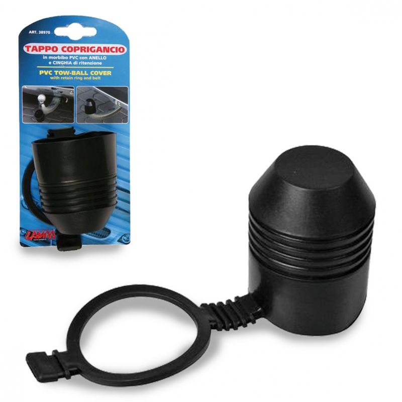 cubre bola remolque lampa de pvc blando con anillo y correa de retención