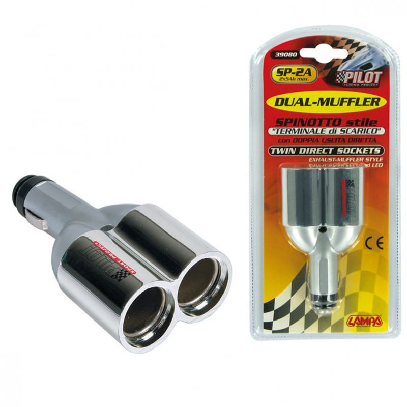 enchufe mechero 2 tomas 1 salida estándar sp-2a 10a 12/24v con fusible incorporado