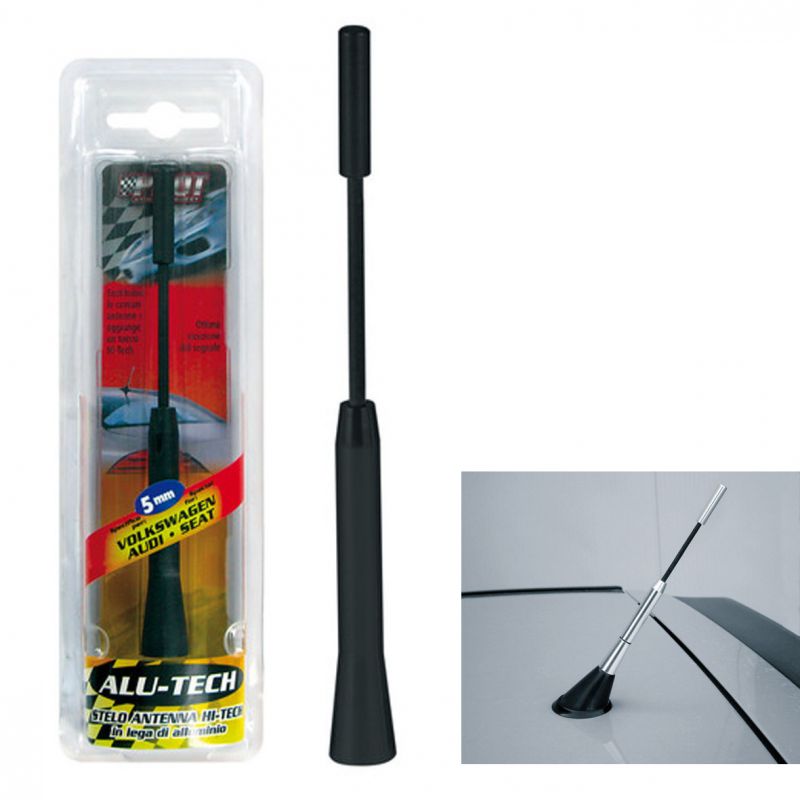 antena de coche alutech 24 mm ø5 mm de aleación de aluminio - excelente recepción de señal de radio