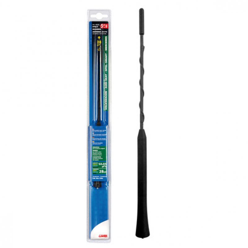 antena de coche 28cm ø5 mm lampa - repuesto para volskwagen, audi, seat, opel, mercedes - sistema anti-ruido