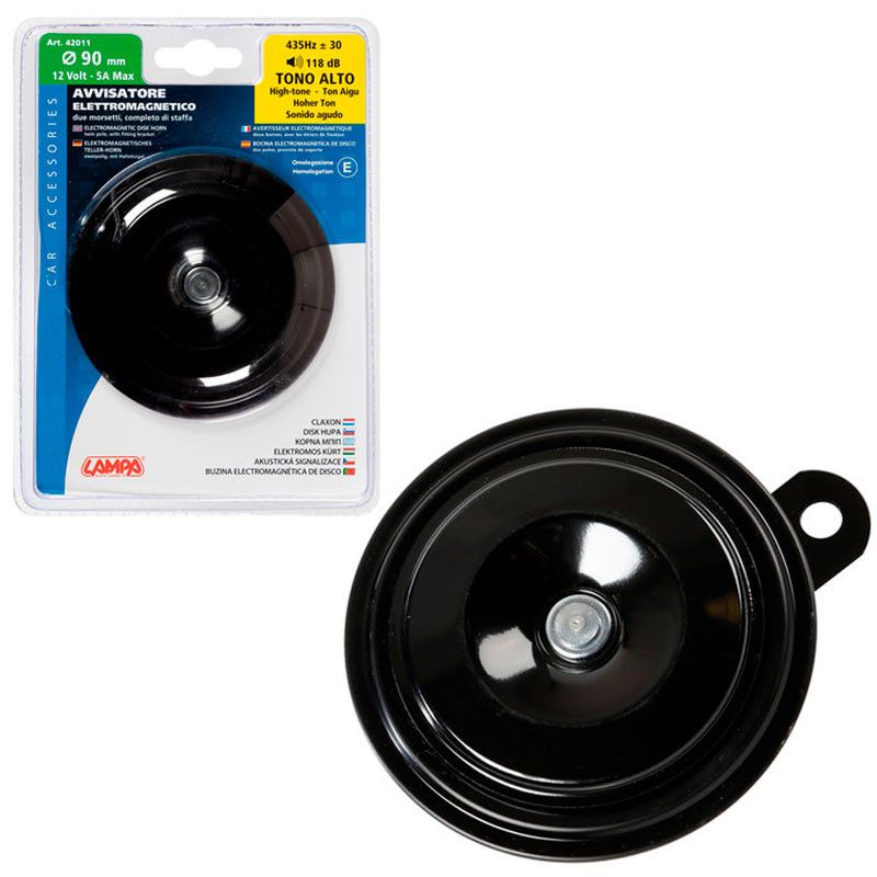 indicador acústico de tonos altos ø90mm homologado para vehículos de motor 12v