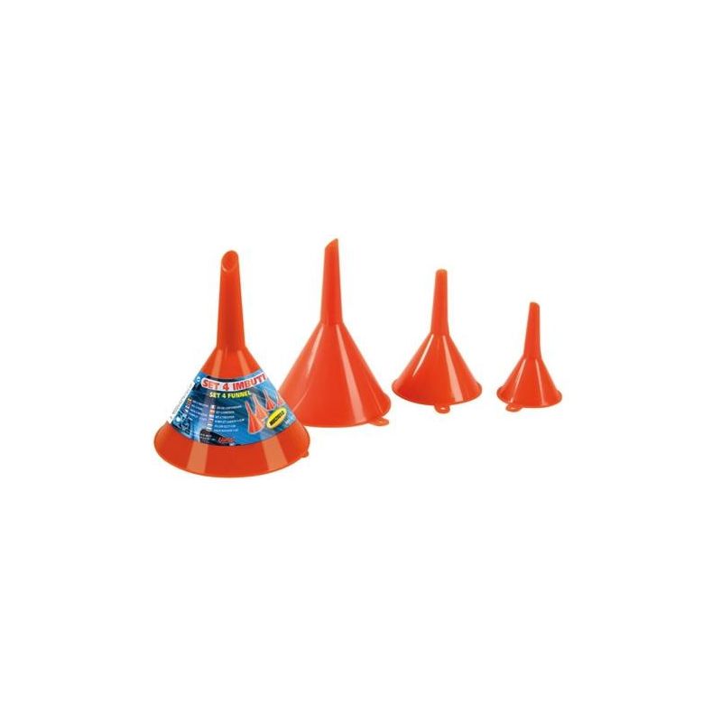 set de 4 embudos de diferentes diámetros lampa