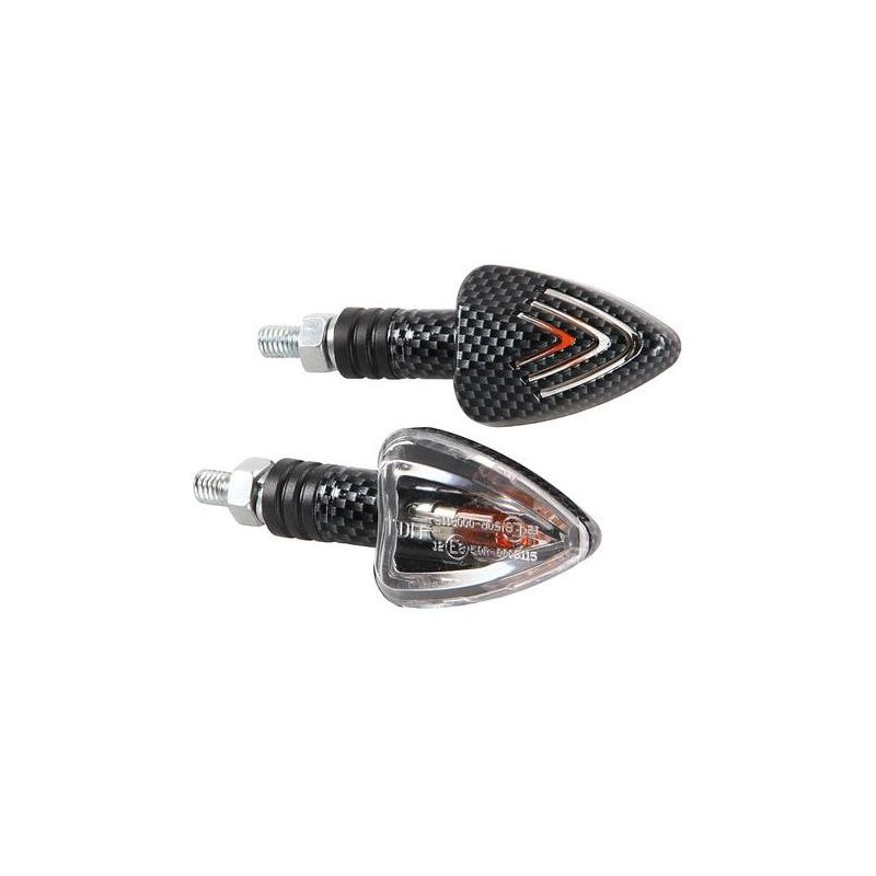 juego intermitentes homologados de moto focal 12v 21w e lente blanca / luz naranja lampa