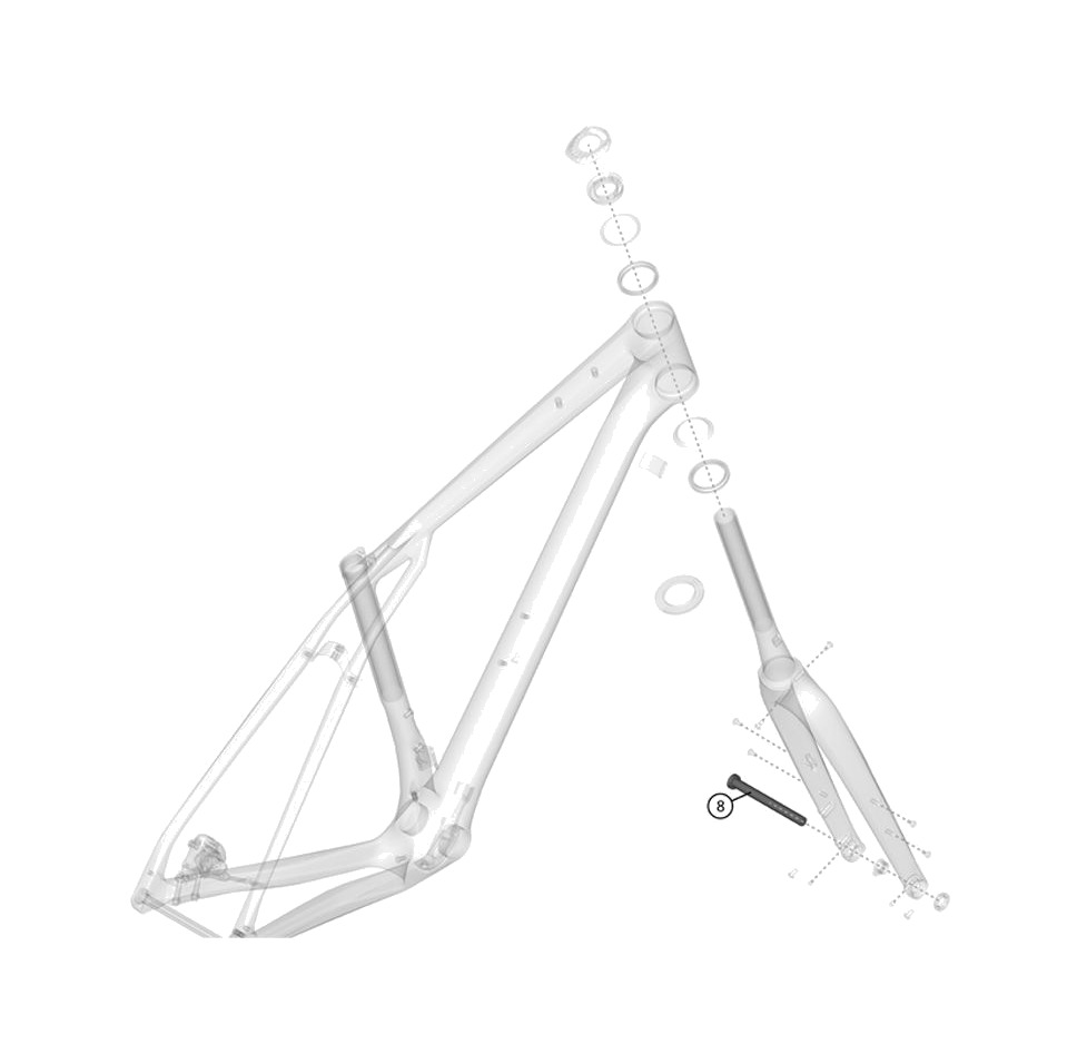 eje delantero pasante para bicicleta crosshill