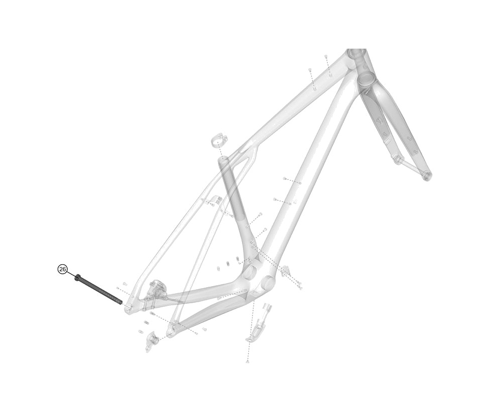 eje trasero pasante para bicicleta crosshill