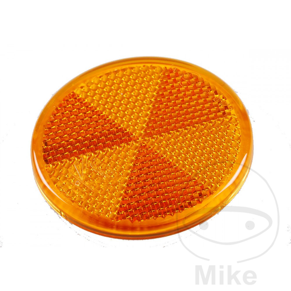 Réflecteur Orange Rond 58mm Pour Voiture Ou Remorque - Catadioptre Latéral Jaune - Lot De 1 à 4
