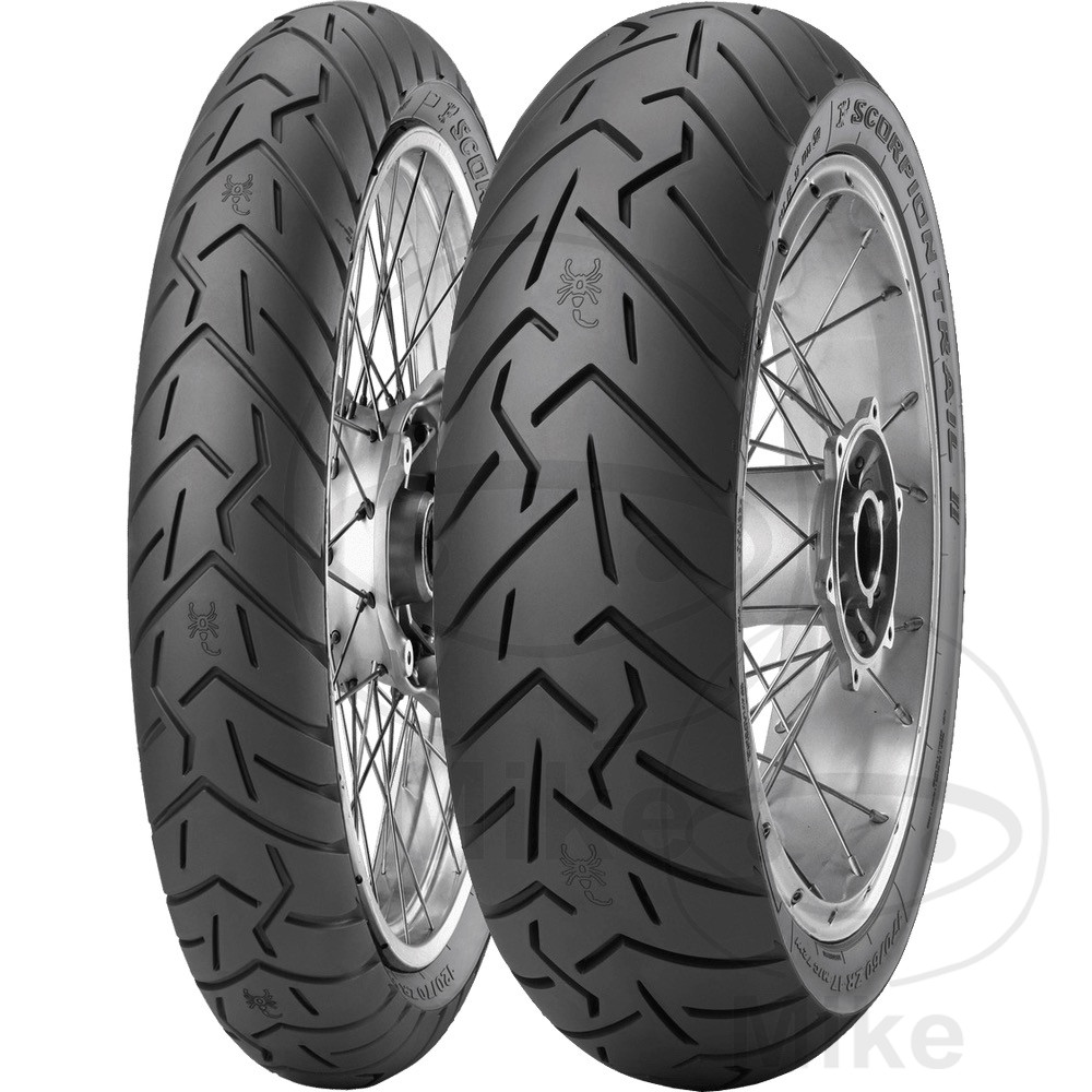 neumático cubierta moto delantero 120/70zr19 60w tubeless 
 scorpion trail ii
