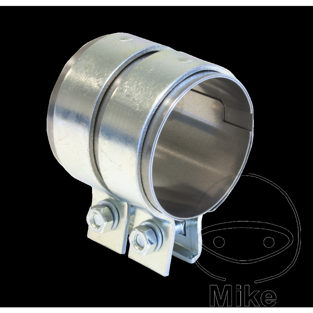 conector tubo de escape con abrazadera doble 55/70 mm