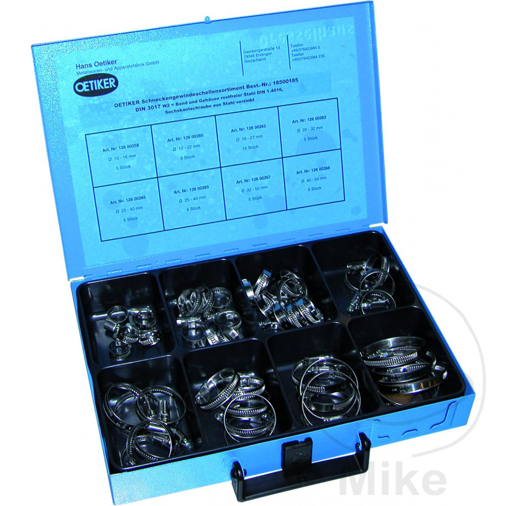 set abrazaderas de manguera con tornillo (50u)