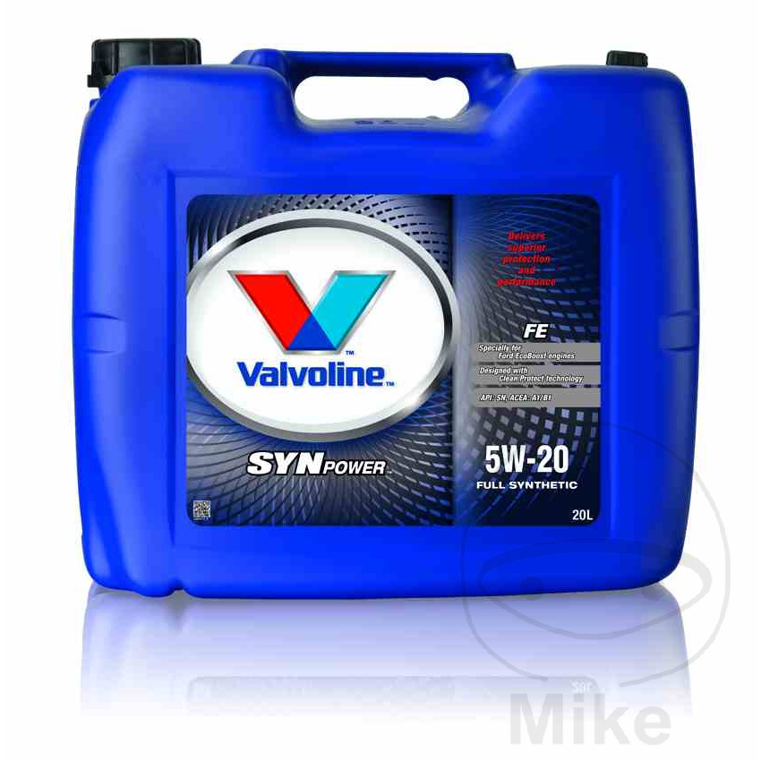 aceite de motor sintético para coche 5w20 fe 20l 
synpower