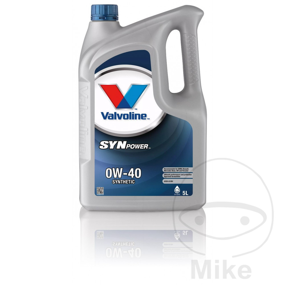 aceite de motor sintético para coche 0w40 synpower 5l