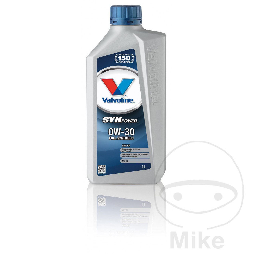 VALVOLINE Aceite de motor sintético para coche 0W30 ENV C2 1L SYNPOWER - Photo 1/1
