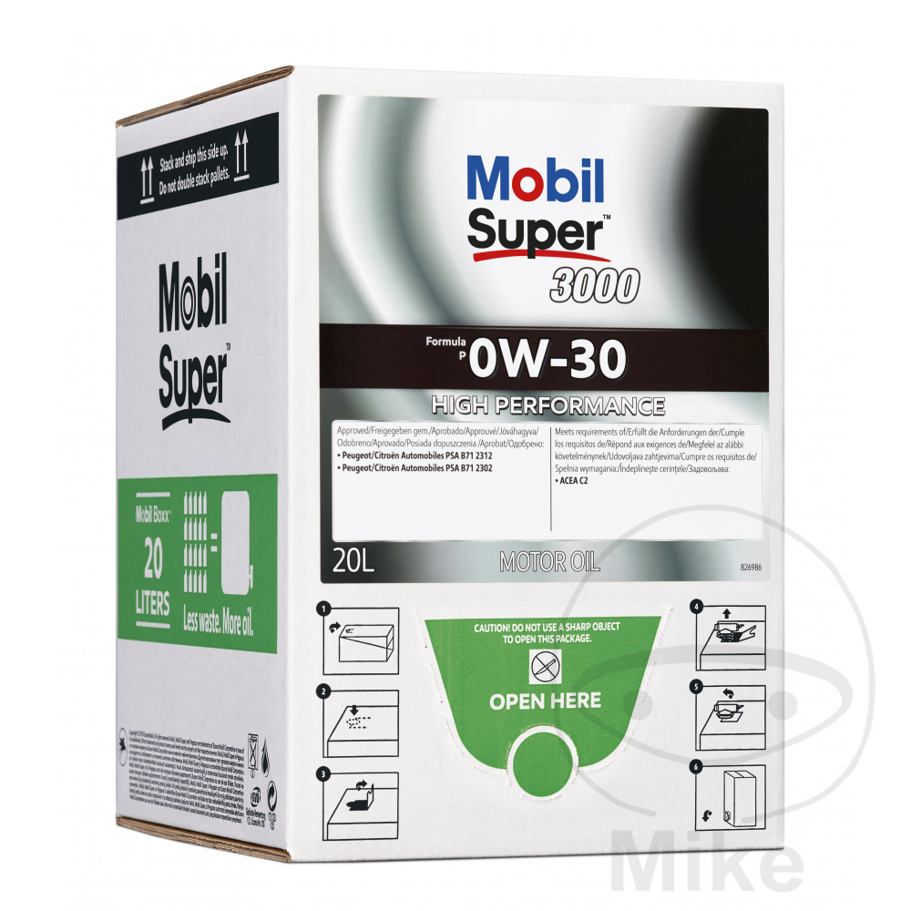 aceite de motor sintético para coche con grifo 0w30 sup 20l