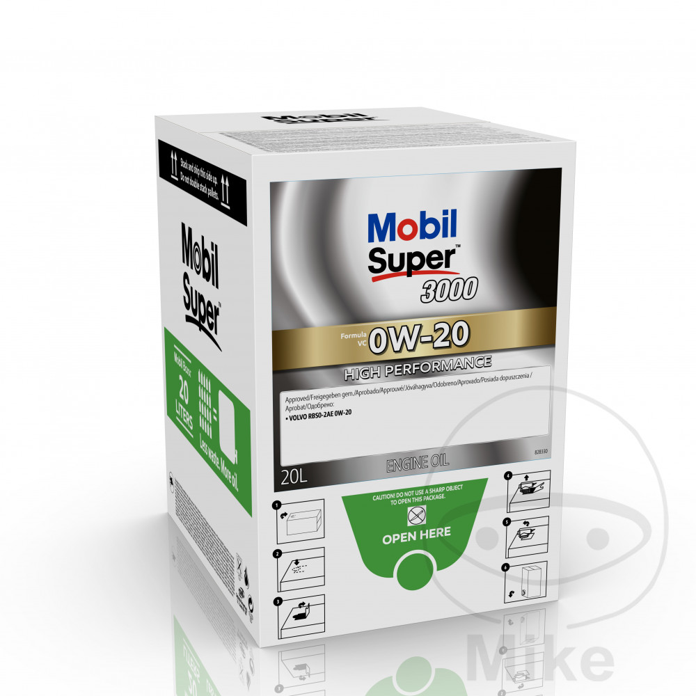 aceite de motor sintético para coche con grifo 0w20 sup 3000vc 20l