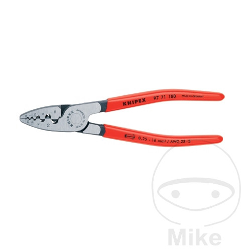 alicates para terminales de cables 180 mm
 0.25-16.0 mm²