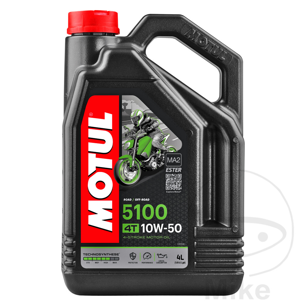 aceite de motor sintético para moto 10w50 4t 4l 
hc- 5100