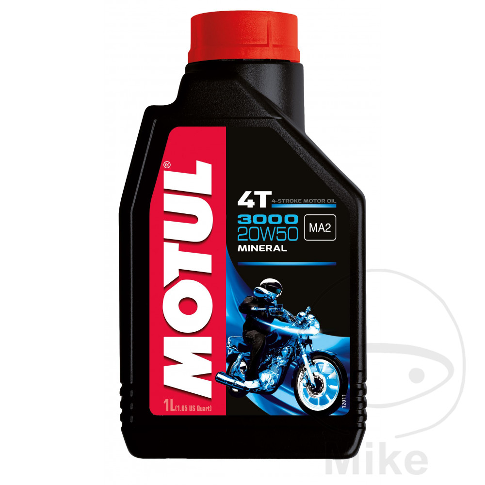 aceite de motor mineral para moto 20w50 4t 1l 
 3000 altn: 7140464