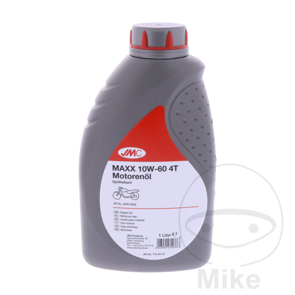 aceite de motor sintético para moto maxx 10w60 4t 1l
