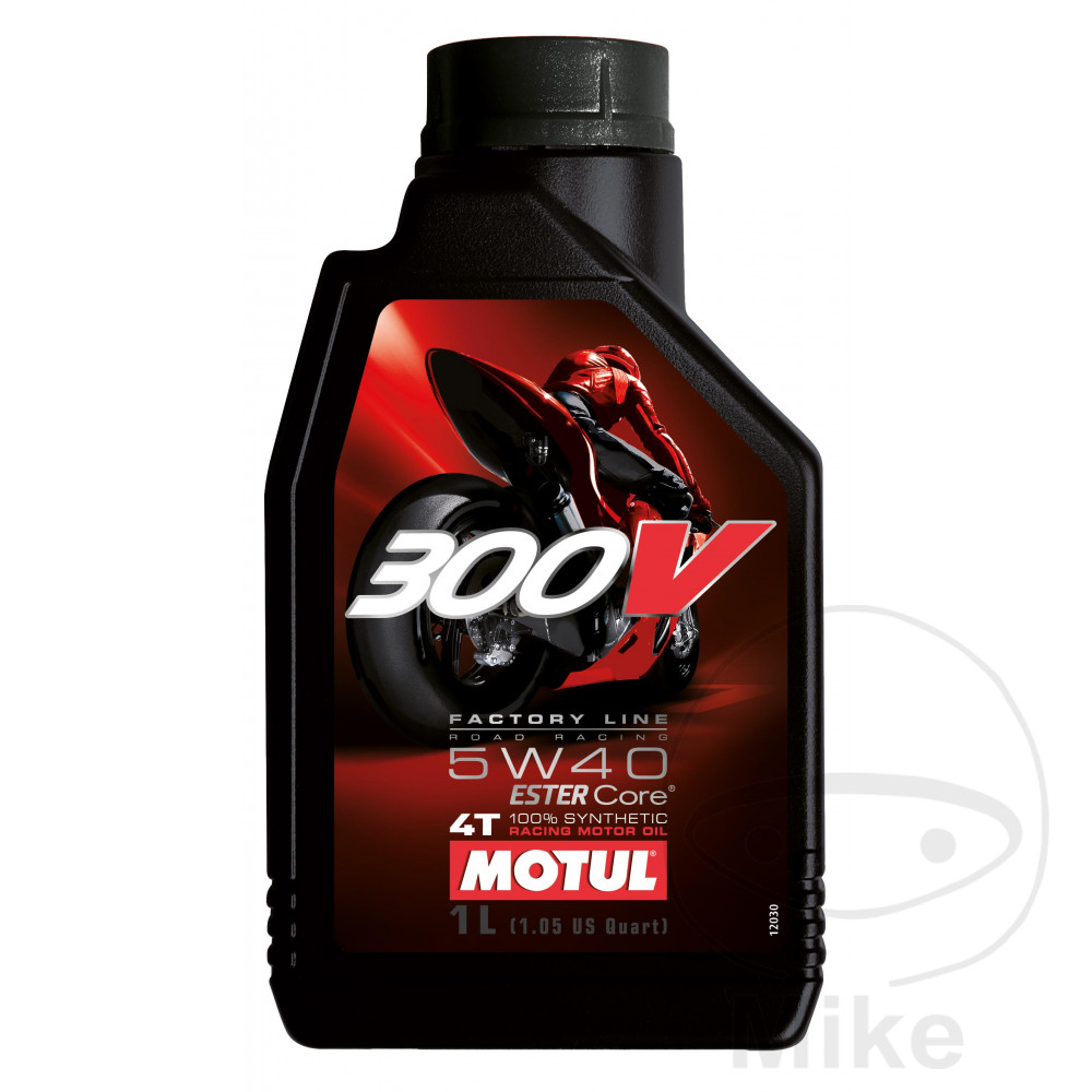 aceite de motor sintético para moto 300v fl road racing 5w-40 1l