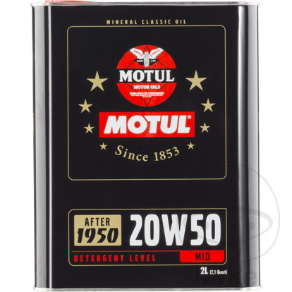 aceite de motor mineral para moto 20w50 4t 5l 
 classic altn: 7140391