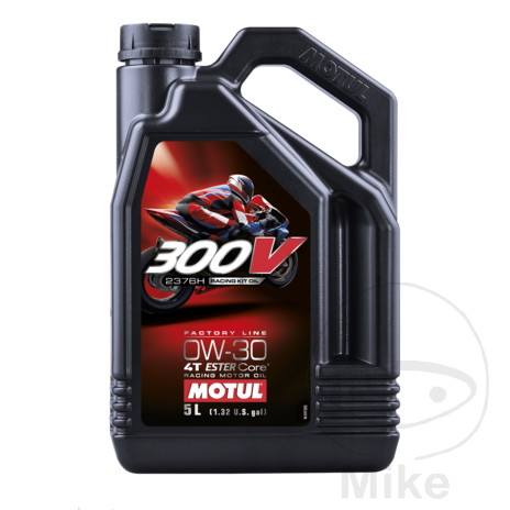 aceite de motor sintético para moto 0w30 5l 
 300v r k o 2376h