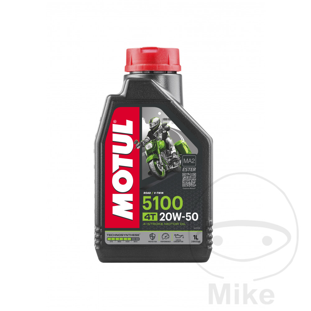 aceite de motor sintético para moto 20w50 4t 1l 
hc- 5100 altn: 7140387