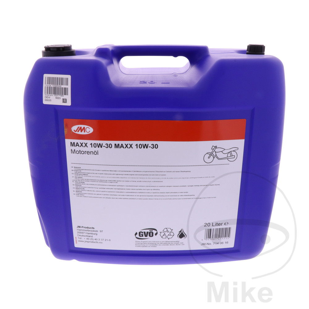 aceite de motor semisintetico para moto 10w30 4t 20l 
maxx
