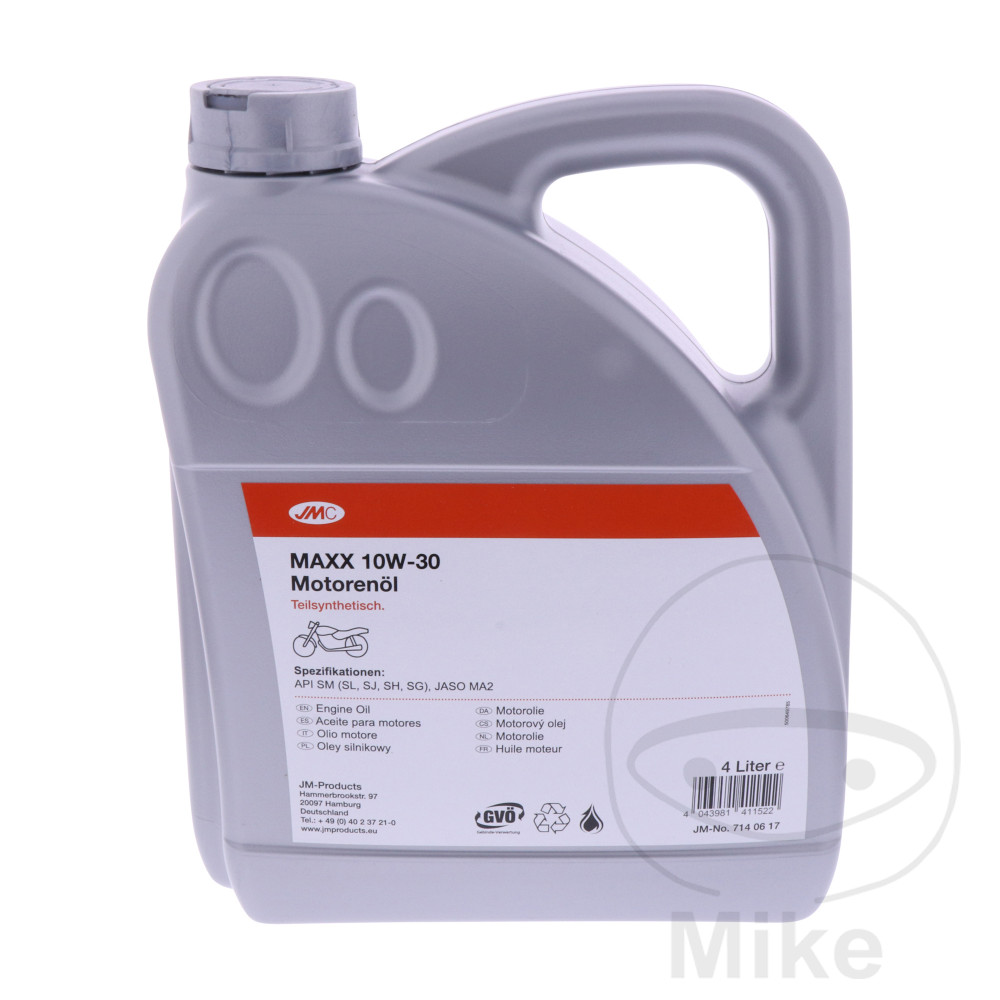 aceite de motor semisintetico para moto 10w30 4t 4l 
maxx