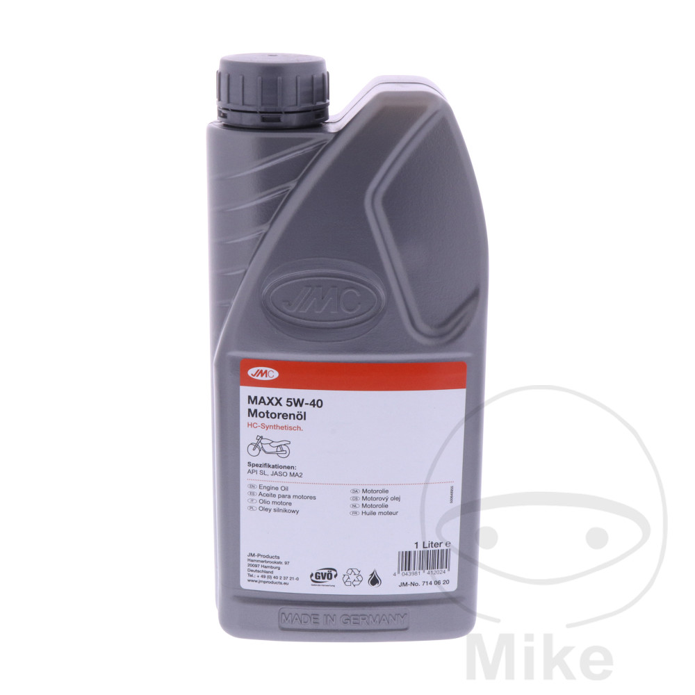 aceite de motor sintetico para moto 5w40 4t 1l 
maxx hc altn: 7140500
