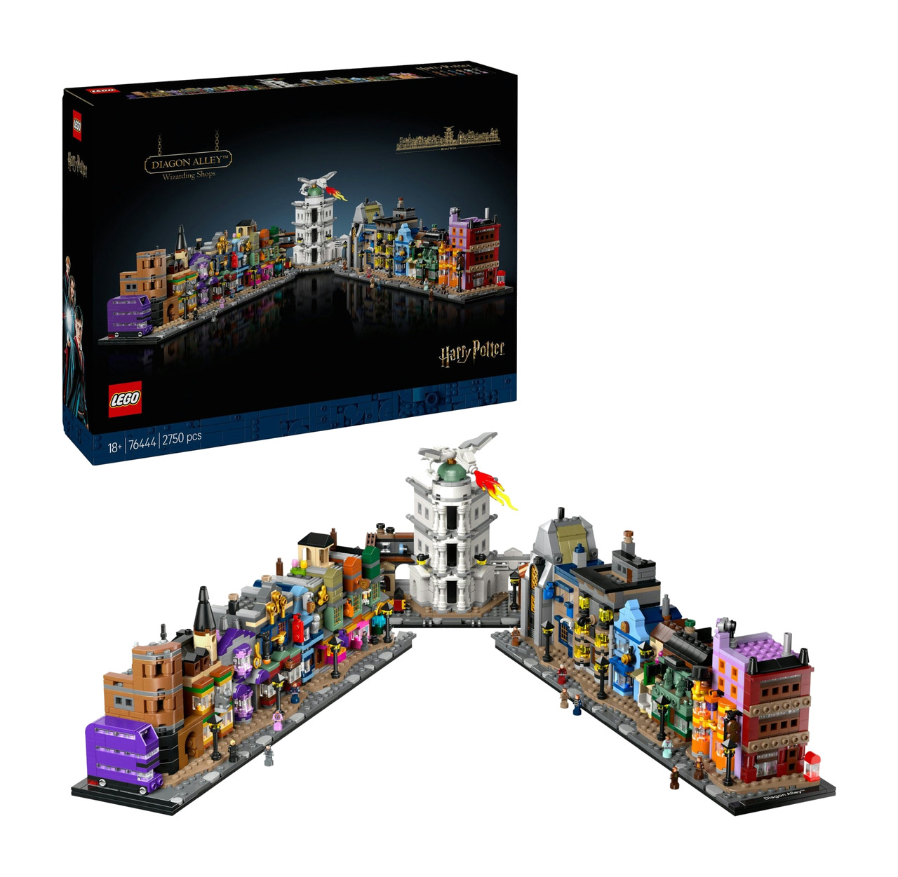 juego de construcción tiendas mágicas del callejón diagon harry potter 76444