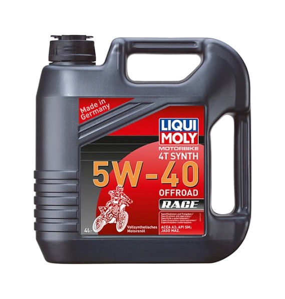 aceite lubricante para motor 4l 100% sintético 4t synth 5w-40 off road race 3019