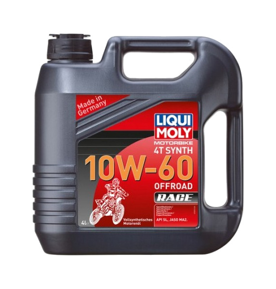 aceite lubricante para motor 4l 100% sintético 4t synth 10w-60 off road race 3054