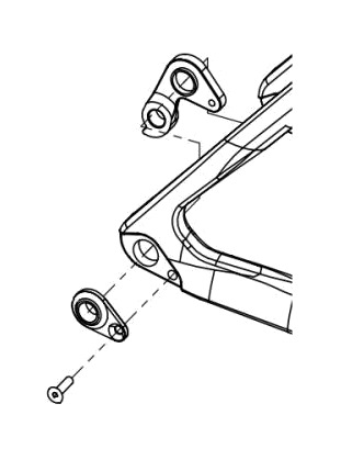 puntera de cambio soporte para bicicleta derecha con disco 765 optimum 2