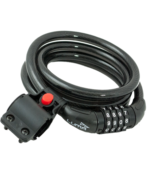 candado antirrobo espiral combinacion enduro spiral match black c/b c36