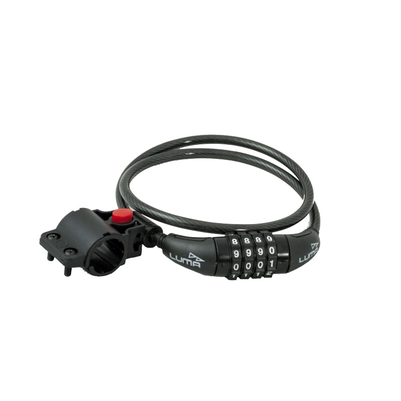candado antirrobo espiral combinacion enduro spiral match black c/b c36