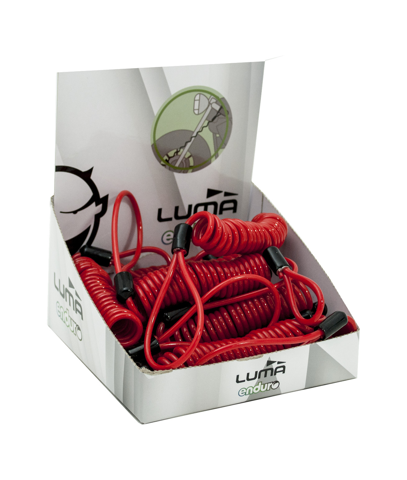 pack de antiolvidos reminder de candados sirga recubierta  display 20 uds