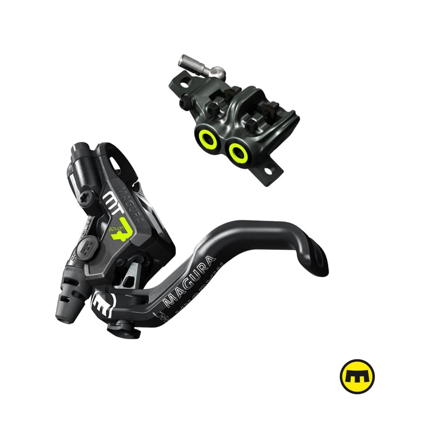freno de disco, maneta con bomba y pinza mt7 pro 1-finger 4 pistones 255 g postmount mtb